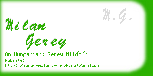 milan gerey business card